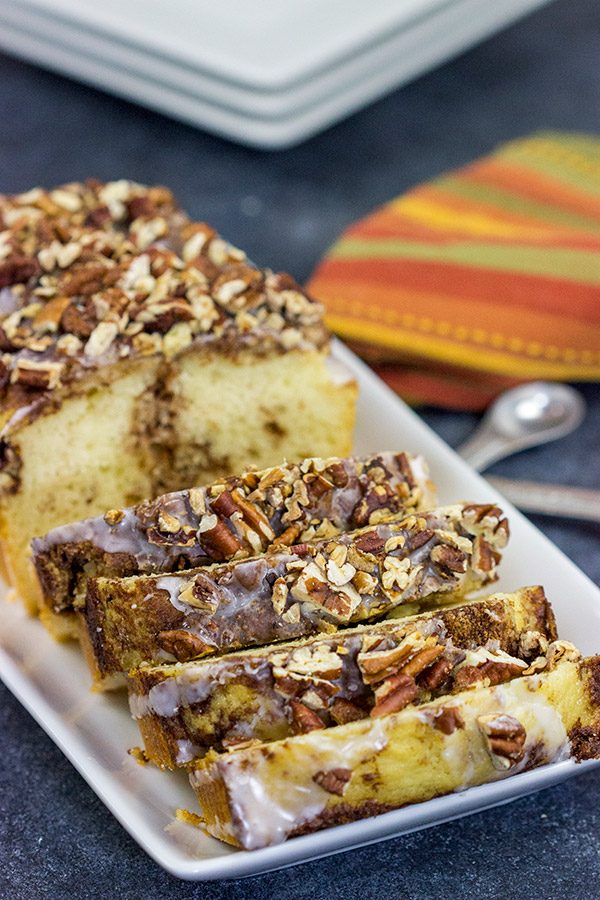 If you love the smell of cinnamon and nutmeg baking in the oven, then bake up a loaf of this Swirled Cinnamon Bread.  It's a great way to celebrate the Fall baking season!