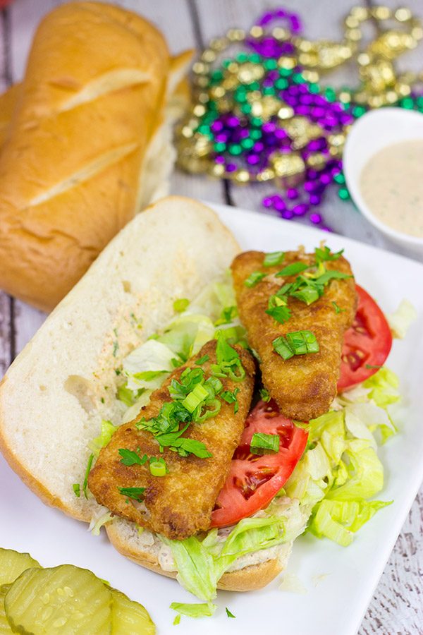 Looking for a fun new weeknight meal?  These Beer Battered Fish Po'Boys are packed with flavor, and they're ready in less than 30 minutes!