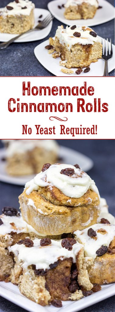 Love cinnamon rolls, but afraid of baking with yeast? These Cinnamon Rolls Without Yeast are the perfect solution, and they make for one heck of a tasty breakfast!