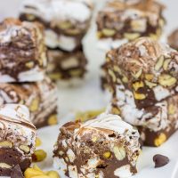 This Easy Rocky Road Fudge is loaded with peanuts, marshmallows and chocolate...and it can be made in about 15 minutes!