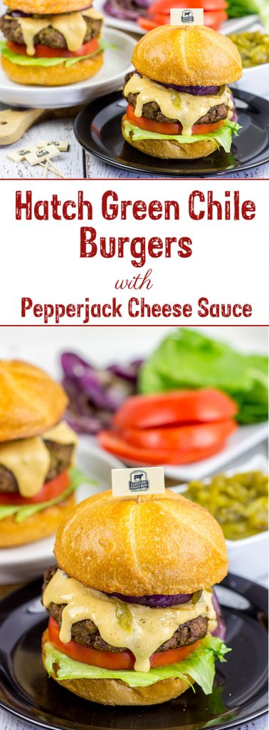 Bring the flavors of New Mexico to the grill with these Hatch Green Chile Burgers!  And don't forget the pepperjack cheese sauce!