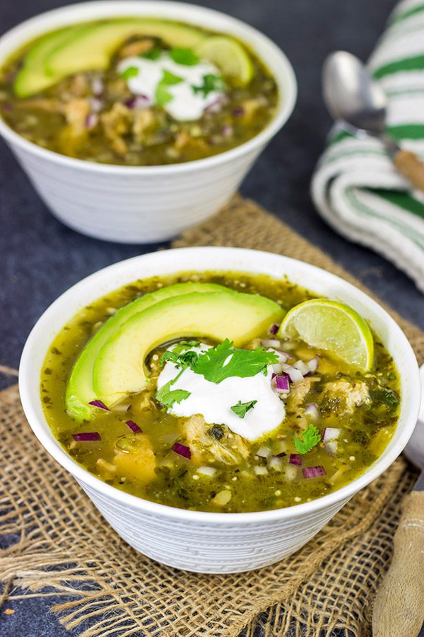 This Pork Chile Verde is loaded with flavor, and it's a great way to warm up on a cold evening!