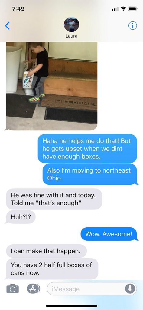 Robbie text message