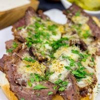 Loaded with tender steak and melty cheeses, these Sous Vide Steak Sandwiches are a favorite in our house!