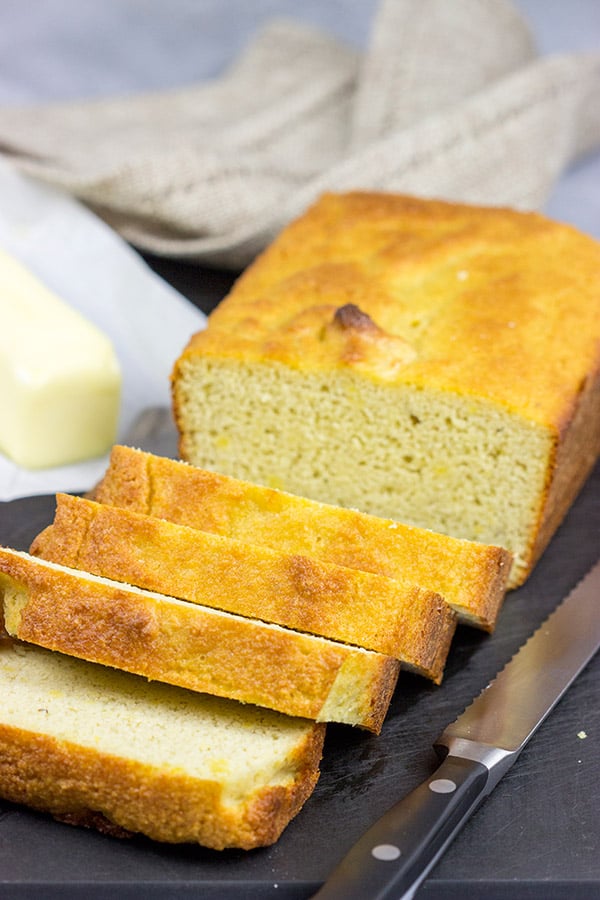 This Almond Flour Bread is an easy, low-carb bread. We loved lightly toasting slices of this bread with a bit of butter and jam!