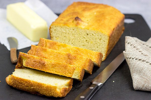 This Almond Flour Bread is an easy, low-carb bread.  We loved lightly toasting slices of this bread with a bit of butter and jam!