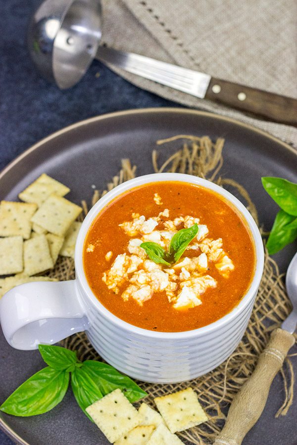 This Creamy Tomato Orzo Soup is easy to make and loaded with flavor.  It's the perfect meal on a cold winter day!
