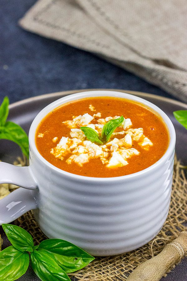 This Creamy Tomato Orzo Soup is easy to make and loaded with flavor.  It's the perfect meal on a cold winter day!