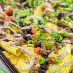 These Ground Beef Nachos are a classic sports food!  Grab a plate, turn on the game and enjoy!