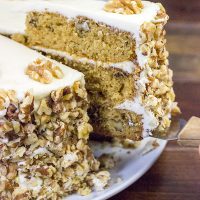 This Maple Walnut Cake blends the warming flavors of maple and toasted nuts. A slice of this cake is the perfect dessert at the end of a busy day!