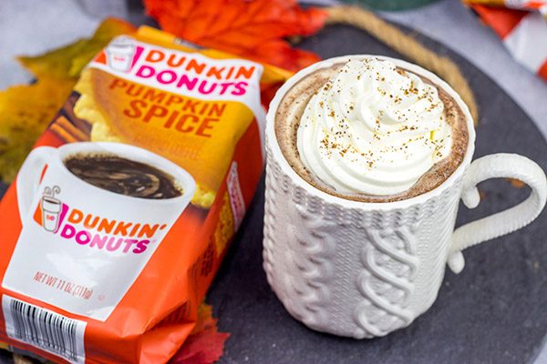 This Pumpkin Spice Mocha Hot Chocolate is a creamy, chocolatey drink that's guaranteed to warm you up on chilly Autumn days!