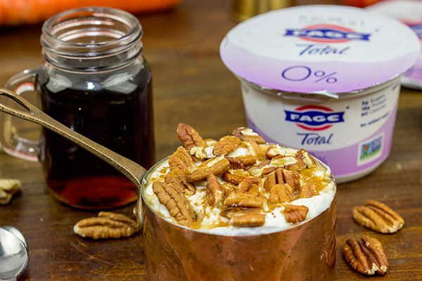 How do you top your yogurt? We love topping our Greek Yogurt with Nuts, Honey and Maple Syrup. Mix and match the flavors for fun twists!