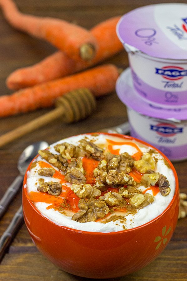 How do you top your yogurt?  We love topping our Greek Yogurt with Nuts, Honey and Maple Syrup.  Mix and match the flavors for fun twists!