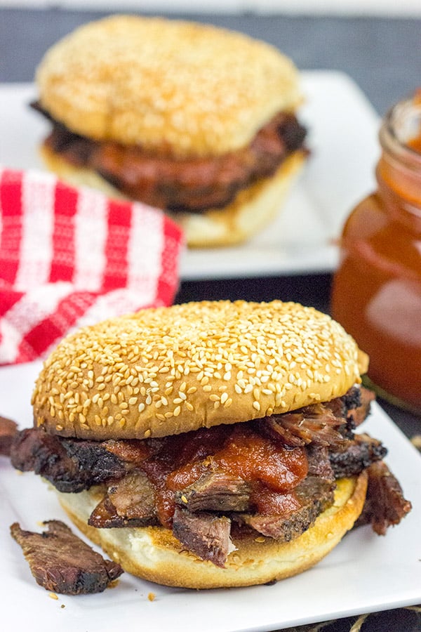 Smoked Beef Chuck Roast with Maple Bourbon BBQ Sauce