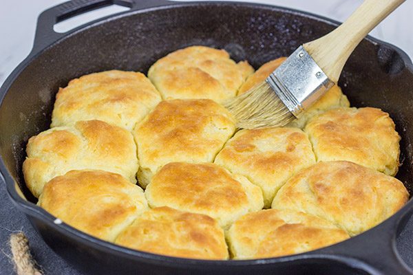 These Cast Iron Buttermilk Biscuits are perfect for a cold, winter morning! Buttery, flaky and delicious...and they only take about 30 minutes!