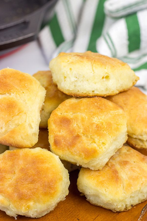 These Cast Iron Buttermilk Biscuits are perfect for a cold, winter morning! Buttery, flaky and delicious...and they only take about 30 minutes!