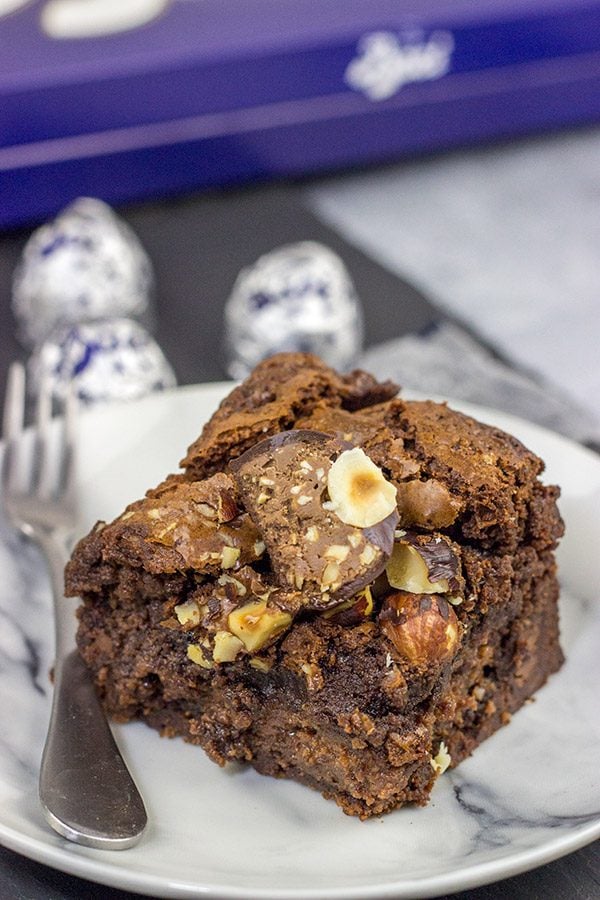 Filled with a layer of hazelnut cheesecake and topped with chopped Baci, these Chocolate Hazelnut Cheesecake Brownies are a great way to celebrate National Chocolate Day!