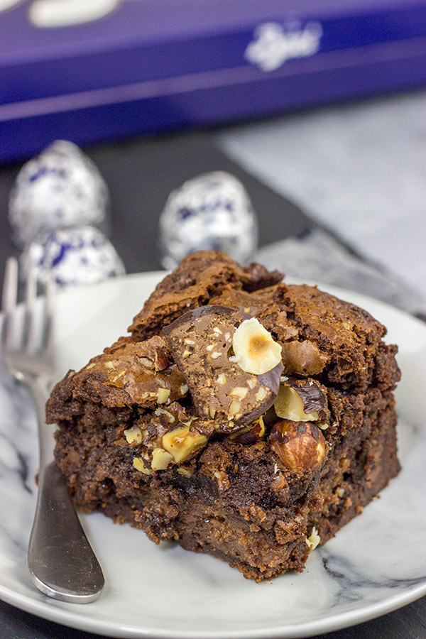 Filled with a layer of hazelnut cheesecake and topped with chopped Baci, these Chocolate Hazelnut Cheesecake Brownies are a great way to celebrate National Chocolate Day!