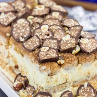 This classic Italian desserts takes a delicious twist with the addition of chopped Hazelnuts and Baci! Chocolate Hazelnut Tiramisu is the perfect way to celebrate the holidays...or any day!