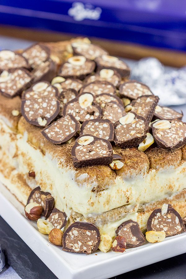 This classic Italian desserts takes a delicious twist with the addition of chopped Hazelnuts and Baci! Chocolate Hazelnut Tiramisu is the perfect way to celebrate the holidays...or any day!