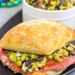 These Muffaletta Panini are a twist on the classic New Orleans' sandwich, and they're the perfect way to celebrate Mardi Gras!