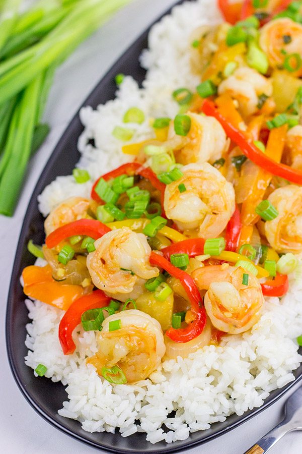 Skip the takeout and make this Sweet and Sour Shrimp at home!  You'll be surprised at how easy (and tasty) this is!
