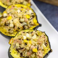 This Apple and Pork Stuffed Acorn Squash uses a number of classic Autumn ingredients...and one unexpected ingredient, too: vanilla beans!