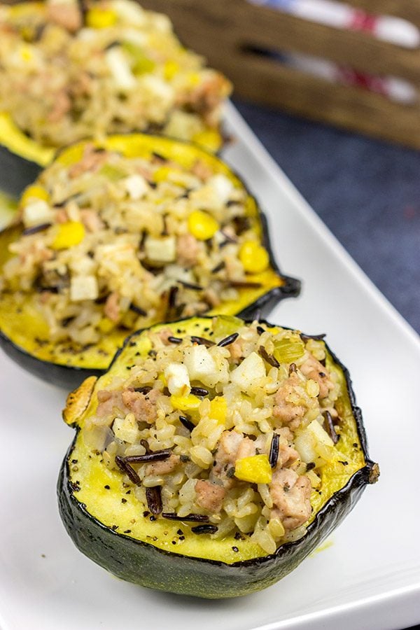 This Apple and Pork Stuffed Acorn Squash uses a number of classic Autumn ingredients...and one unexpected ingredient, too: vanilla beans!