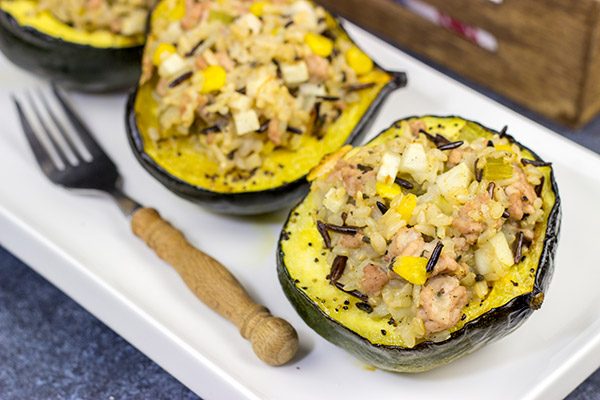 This Apple and Pork Stuffed Acorn Squash uses a number of classic Autumn ingredients...and one unexpected ingredient, too: vanilla beans!