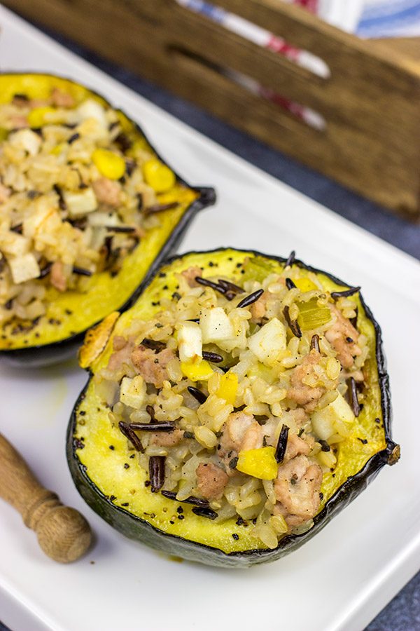 This Apple and Pork Stuffed Acorn Squash uses a number of classic Autumn ingredients...and one unexpected ingredient, too: vanilla beans!