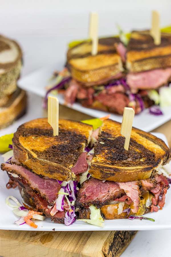 St. Patrick's Day is the perfect time to make Homemade Pastrami!  Just grab some corned beef from the store, toss it on the smoker and *boom* Homemade Pastrami!