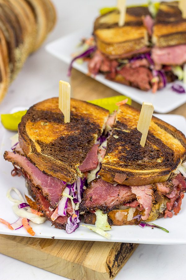 St. Patrick's Day is the perfect time to make Homemade Pastrami!  Just grab some corned beef from the store, toss it on the smoker and *boom* Homemade Pastrami!