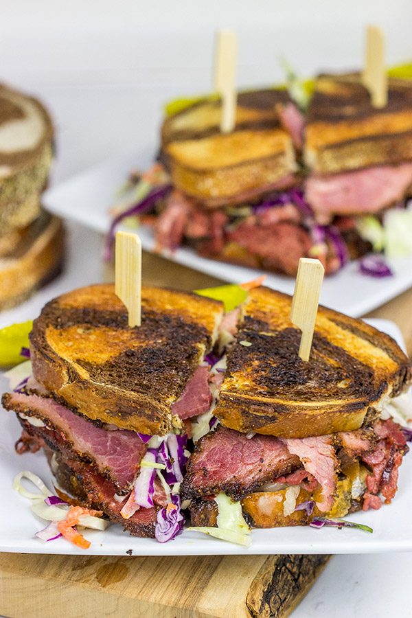 St. Patrick's Day is the perfect time to make Homemade Pastrami!  Just grab some corned beef from the store, toss it on the smoker and *boom* Homemade Pastrami!