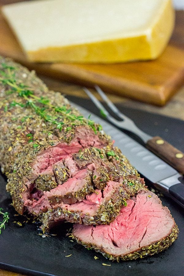 This Beef Tenderloin with Parmesan Butter is a delicious and surprisingly easy recipe to make!  This is perfect for a special occasion...or any day that ends in -y!