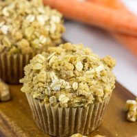 Topped with a brown sugar and walnut streusel, these Carrot Cake Muffins are a delicious way to start a weekend morning!