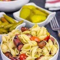 With a nod to the Windy City, this Chicago Hot Dog Pasta Salad is a tasty way to celebrate warm summer days in the backyard!