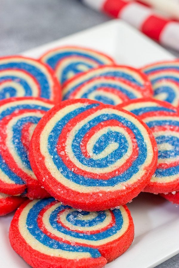 These Red White and Blue Cookies are a fun way to celebrate the 4th of July! These cookies are a fun twist on the classic sugar cookie, and they're quite tasty!