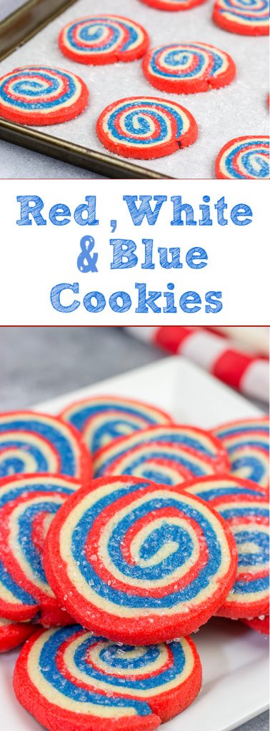 These Red White and Blue Cookies are a fun way to celebrate the 4th of July! These cookies are a fun twist on the classic sugar cookie, and they're quite tasty!