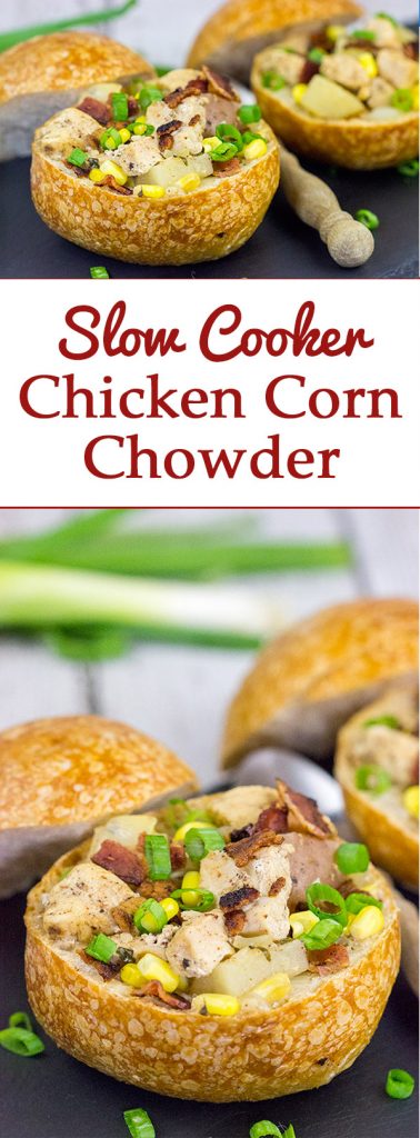 As we head into the cold days of winter, let's warm up with a batch of this tasty Slow Cooker Chicken Corn Chowder!