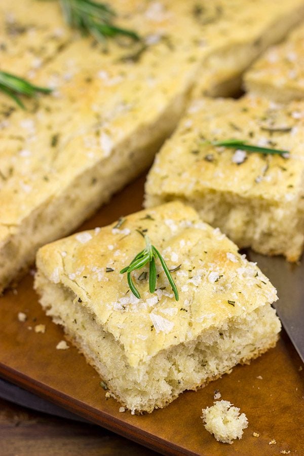 This Rosemary Focaccia is a classic Italian-style bread. The generous amount of olive oil leads to a wonderfully golden and flaky crust on this bread. Yum!