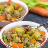 Put a spin on a classic winter comfort food with this Slow Cooker Pot Roast Soup!  It's an easy, delicious dinner for cold nights!