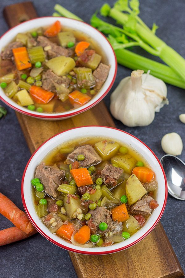Put a spin on a classic winter comfort food with this Slow Cooker Pot Roast Soup!  It's an easy, delicious dinner for cold nights!