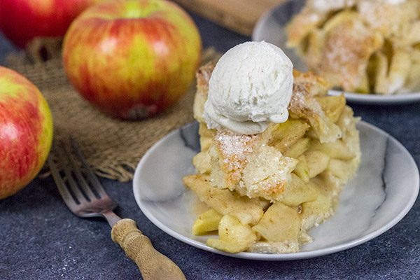 This Cast Iron Apple Pie uses a mix of Honeycrisps and green apples for the perfect combination of flavors.  Grab that cast iron skillet and bake a pie for dessert!