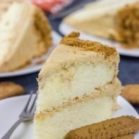 Packed with the flavor of speculoos cookies, this Cookie Butter Cake makes for one heck of a tasty dessert! Serve up a slice tonight with a mug of coffee!