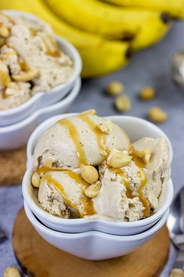 It's hard to beat creamy ice cream on a hot summer day. Cool off with a batch of this Peanut Butter Banana Ice Cream!