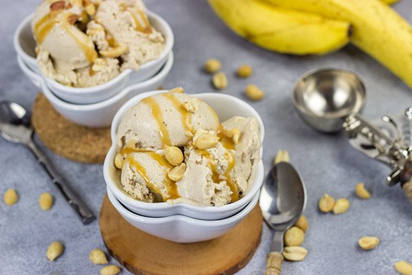 It's hard to beat creamy ice cream on a hot summer day.  Cool off with a batch of this Peanut Butter Banana Ice Cream!