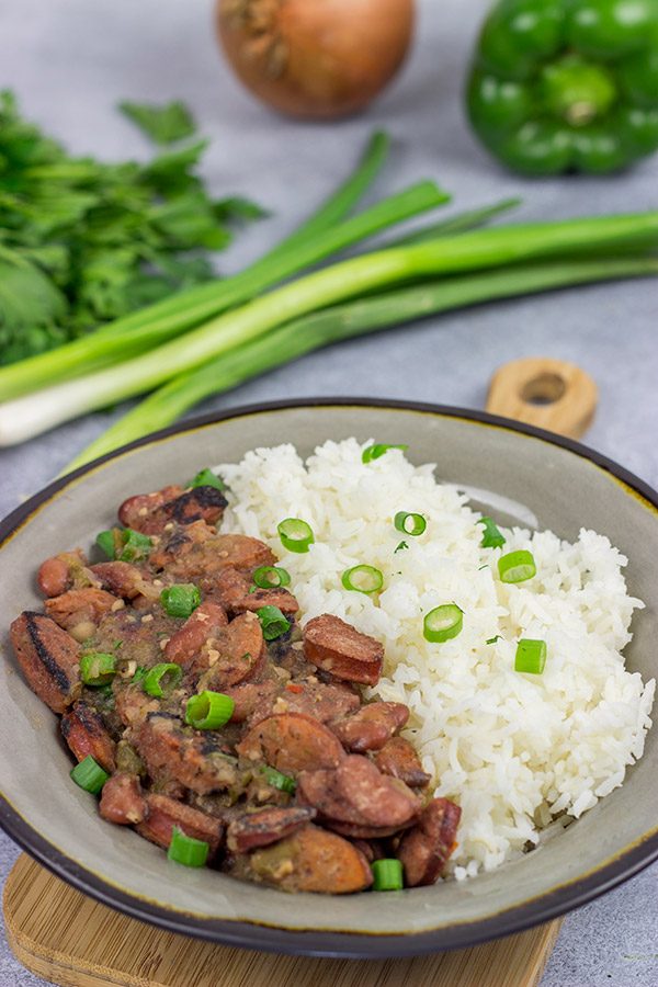 Chase the Monday blues away!  Bring the flavor of New Orleans into your kitchen with a batch of this classic Red Beans and Rice!