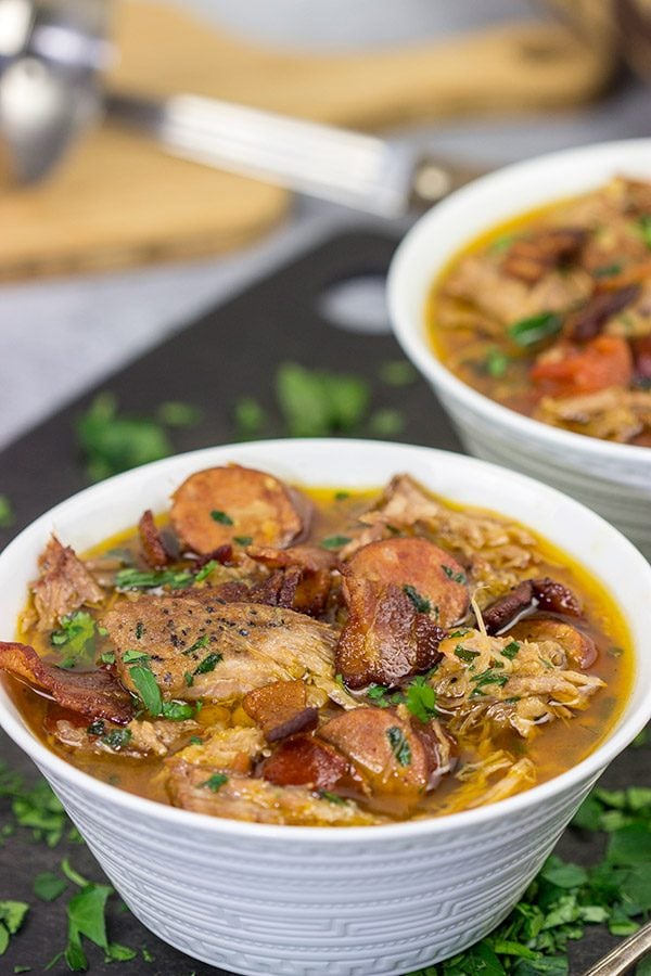 With it's origins in the French countryside, this Slow Cooker Cassoulet is a classic comfort food meal that'll keep your belly warm on the chilly nights ahead!