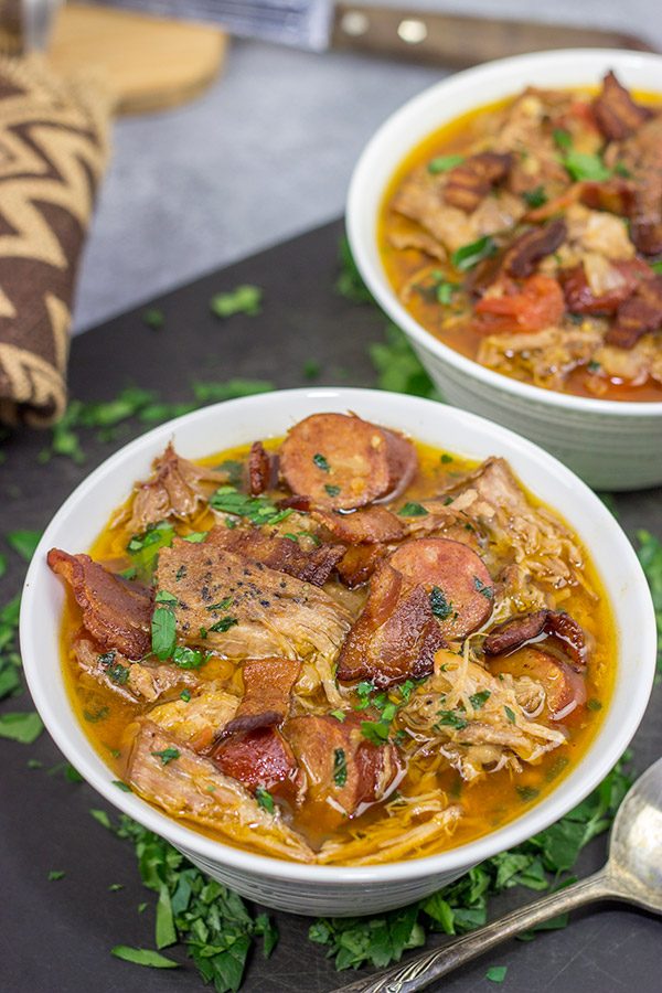 With it's origins in the French countryside, this Slow Cooker Cassoulet is a classic comfort food meal that'll keep your belly warm on the chilly nights ahead!