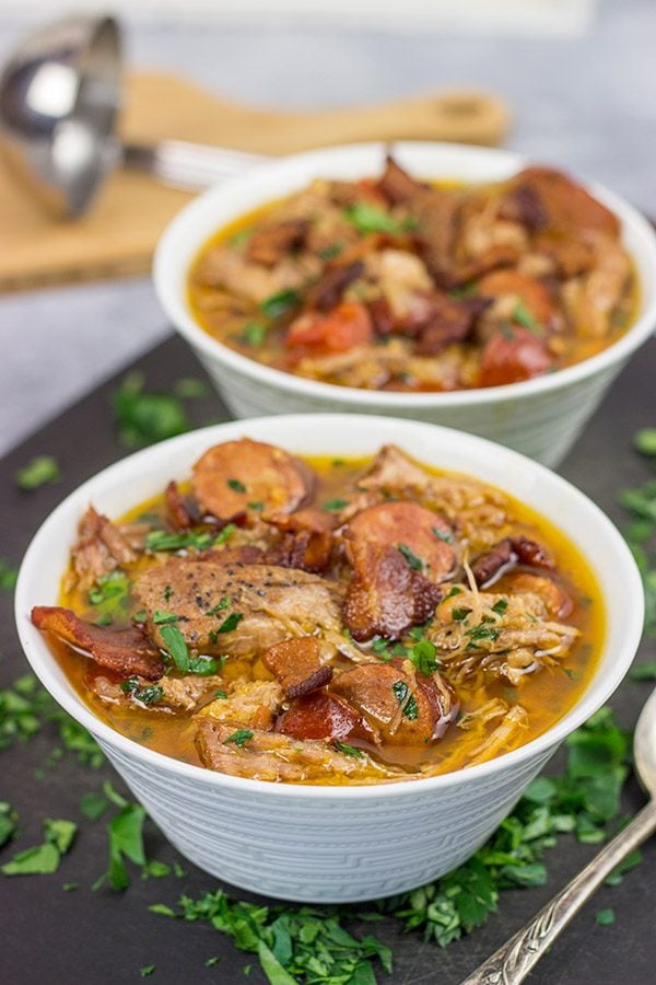 With it's origins in the French countryside, this Slow Cooker Cassoulet is a classic comfort food meal that'll keep your belly warm on the chilly nights ahead!